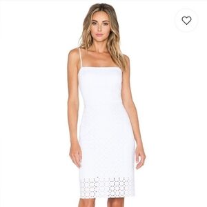 NWT Trina Turk Pernilla White Laser Cut Dress 8